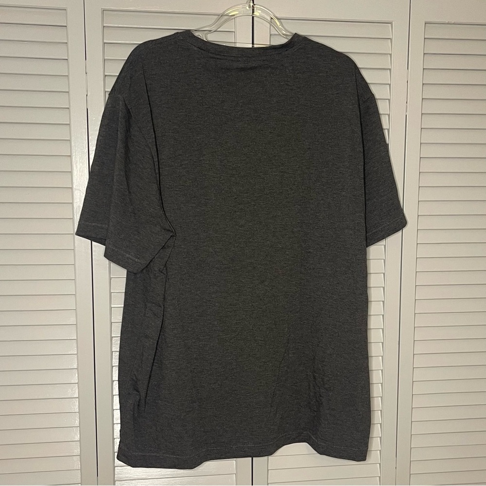 Lands' End Men's Classic Fit 4-Way Stretch Tee Dark Gray - Picture 2 of 5